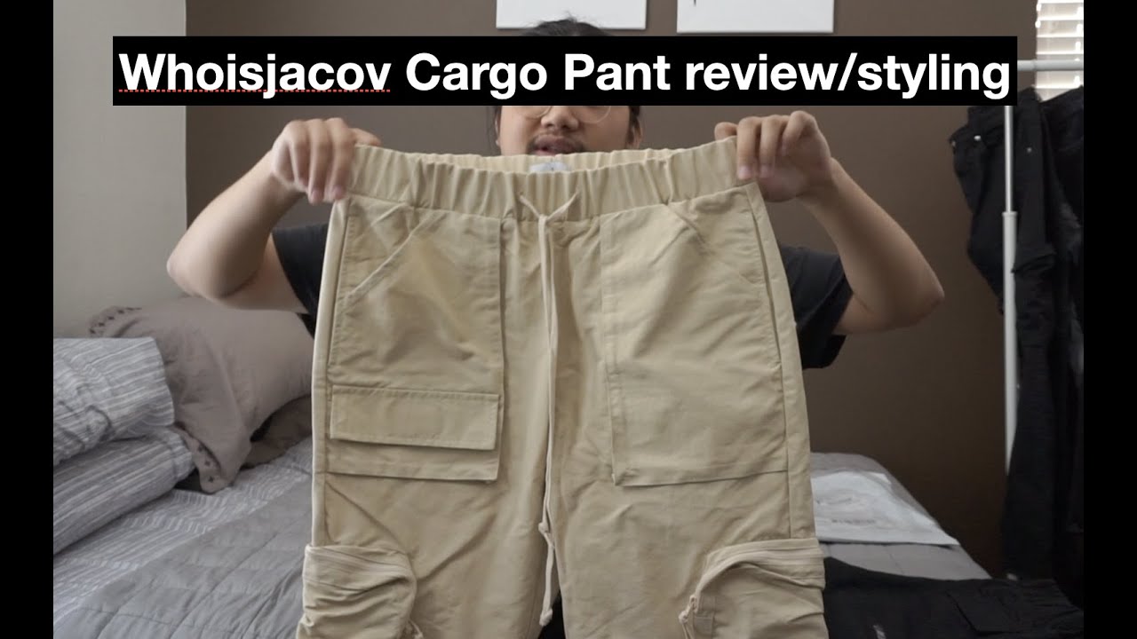 Whoisjacov Cargo Pants review/styling (beige and black) - YouTube