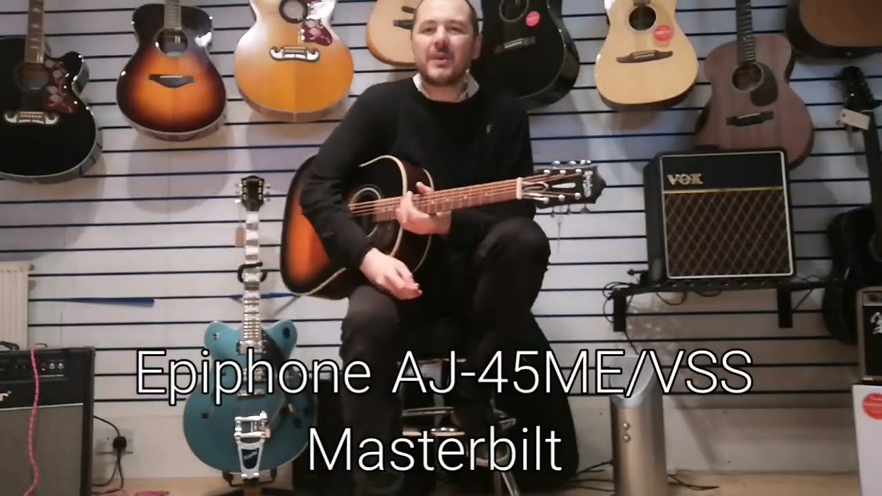 Epiphone AJ-45ME/VSS Masterbilt - Rimmers Music - YouTube