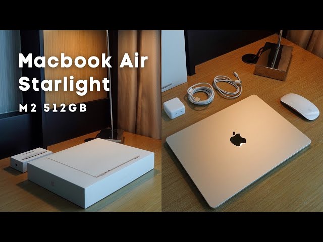 UNBOXING NEW 2022 MACBOOK AIR STARLIGHT M2 512GB + MAGIC MOUSE I