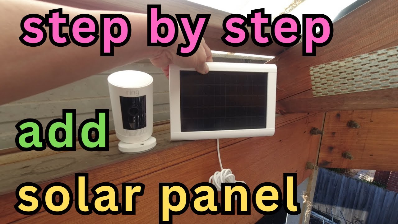 Add solar panel to RING STICK-UP battery camera (generation 3