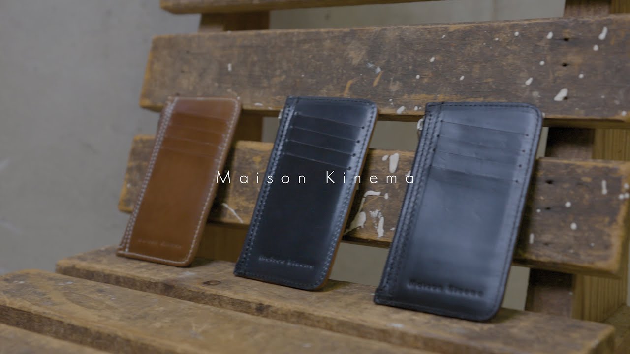 Maison Kinema】レザーの小さいお財布とパイルのボーダーヘアバンド