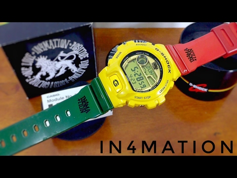 G-Shock GLX-6900XA-9JR In4mation collaboration Rasta G-Lide watch