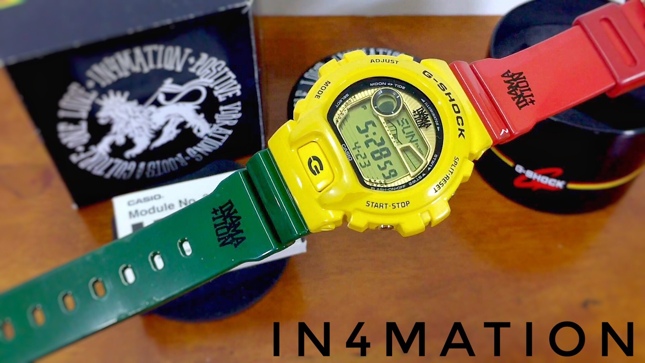G-Shock GLX-6900XA-9JR In4mation collaboration Rasta G-Lide watch