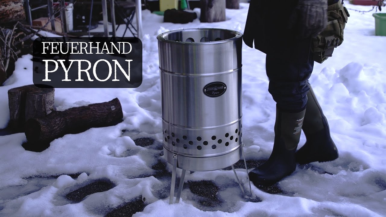 FEUERHAND] Cylindrical stove + plate (donut-shaped iron plate