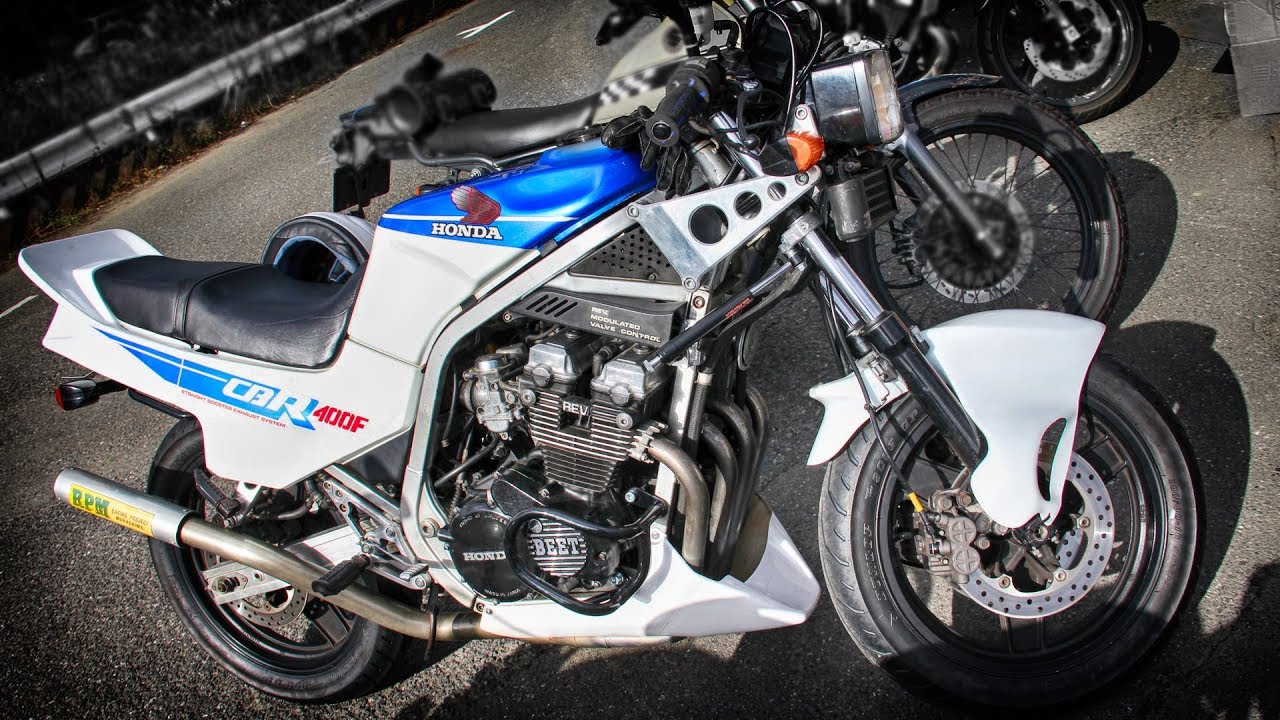 HONDA CBR400F REV Custom Bike RPM管 エアロシャークフェンダー - YouTube