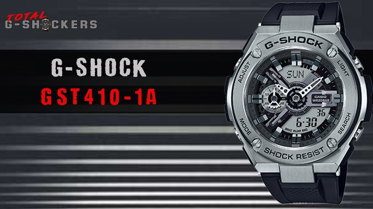 Men's Casio G-Shock G-STEEL Silver & Black Watch | GST410-1A Top