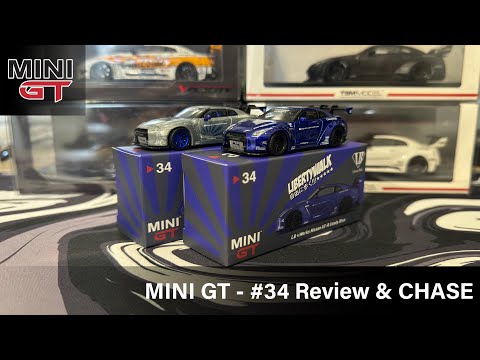 Mini GT - LB Works Nissan GT-R Candy Blue #34 - MGT00034 and CHASE