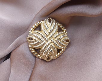 Vintage Christian Dior 1980's Twisted Rope Knot Brooch With