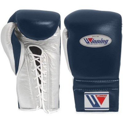 Winning Boxing Gloves 12oz MS-400 Lace up type Navy × Silver New