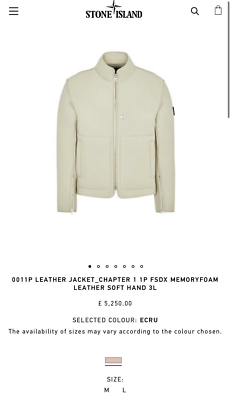 2022 Stone Island Shadow Project Memory Foam Leather Soft Hand 3L