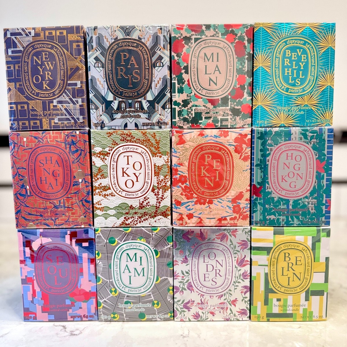 Diptyque City Candles Complete Set - ALL 12 including new 2025