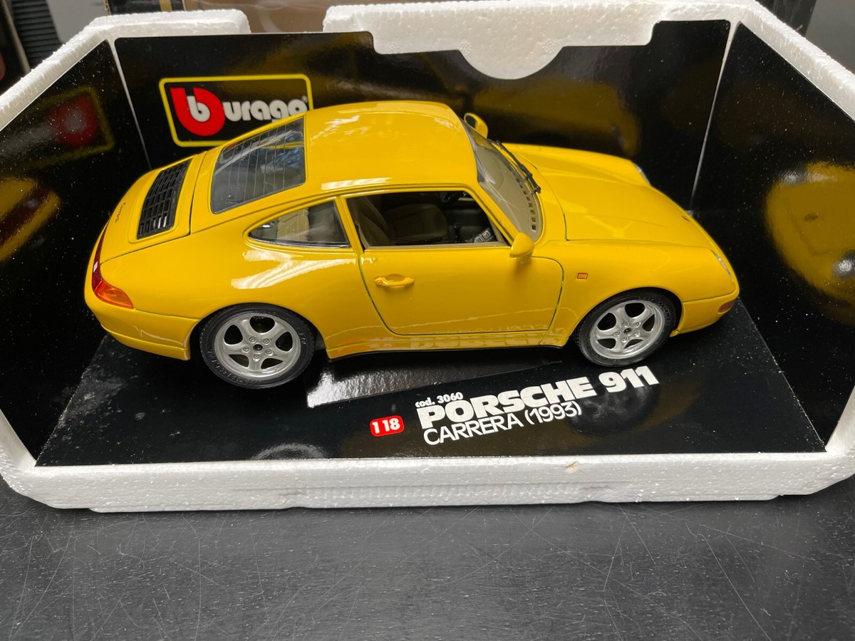 1993 Porsche 911 Carrera Bburago Toy Die Cast Metal Factory Built