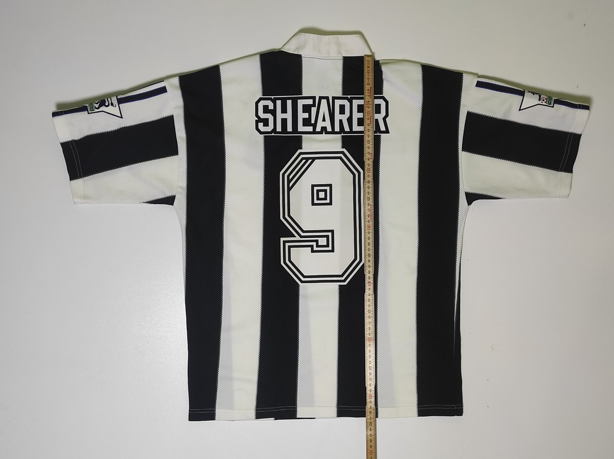 9 SHEARER NEWCASTLE UNITED FC 1995-97 HOME SHIRT ADIDAS JERSEY