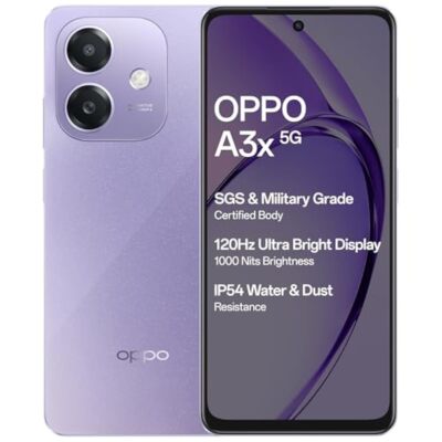 OPPO A3X 5G (Starry Purple, 4GB RAM, 128GB Storage)|6.67” HD+