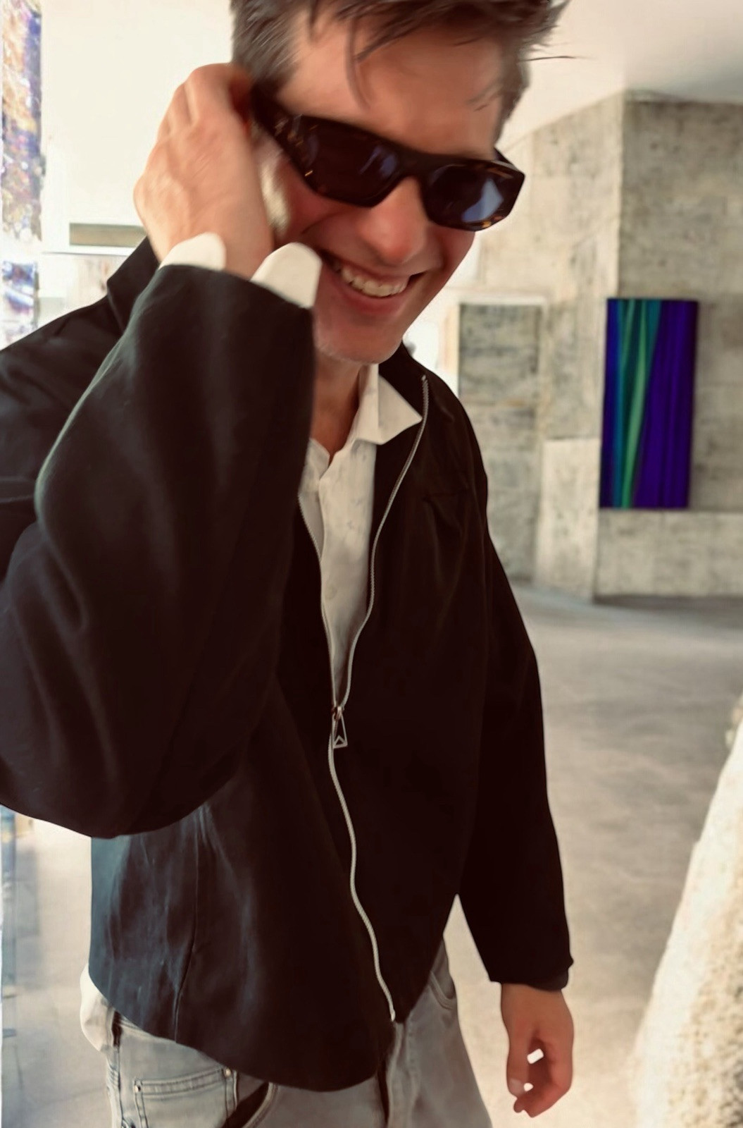 Bottega Veneta FW20 Black Cotton Twill Crop Bomber Jacket Size 50