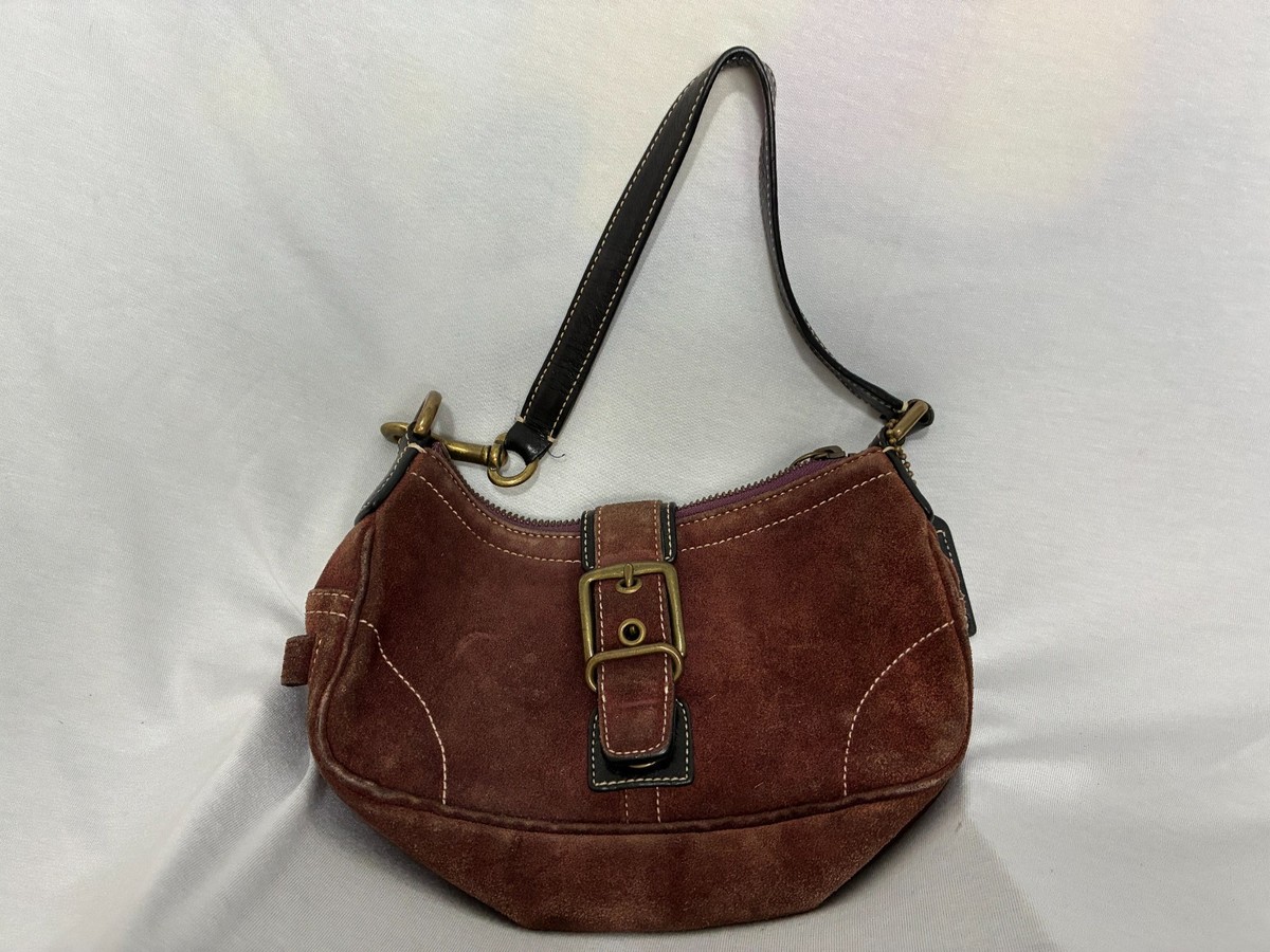 Rare Coach Soho Suede Small Flap Shoulder Bag - Vintage Y2K F050