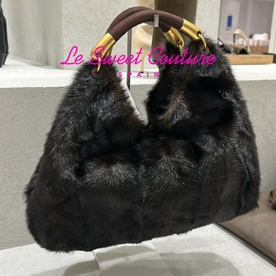 ZARA WOMAN NWT FW25 BROWN FAUX FUR MAXI BAG 6046/610/700 | eBay