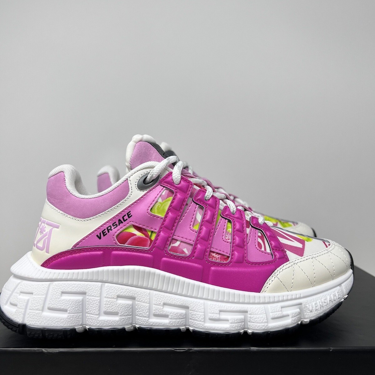 Versace Trigreca Women's Leather Sneakers Size 36.5 EU/ 6.5 US