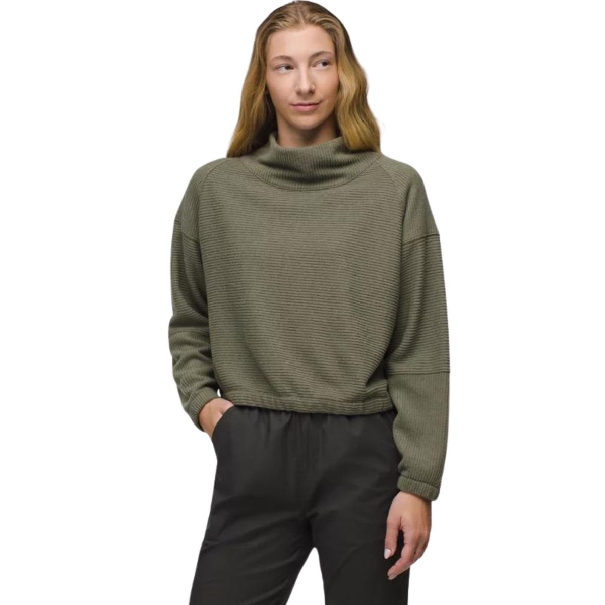 prAna Olivia Long Sleeve Women's Sweatshirt, Rye Green, Large | eBay