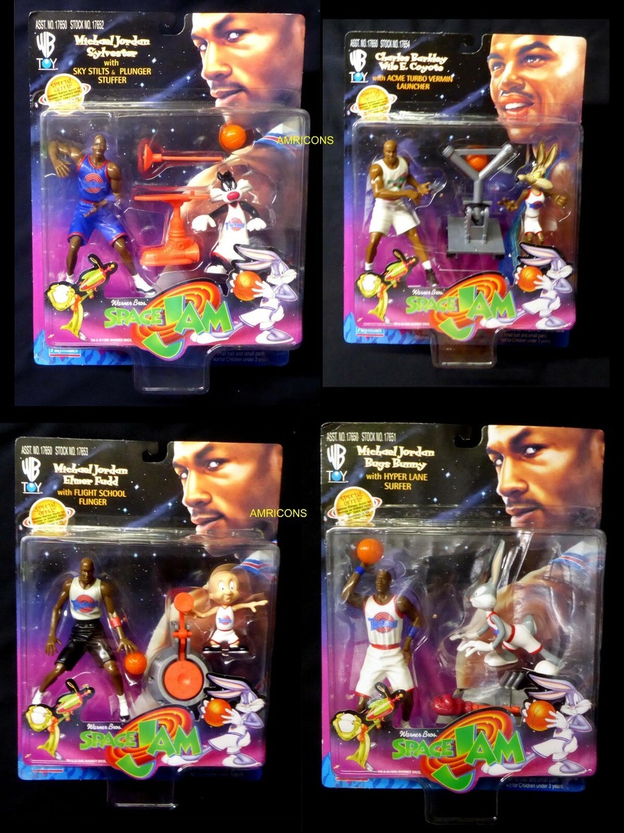 Space Jam Set of 4 Figs New 1996 Michael Jordan, Barkley, Bugs