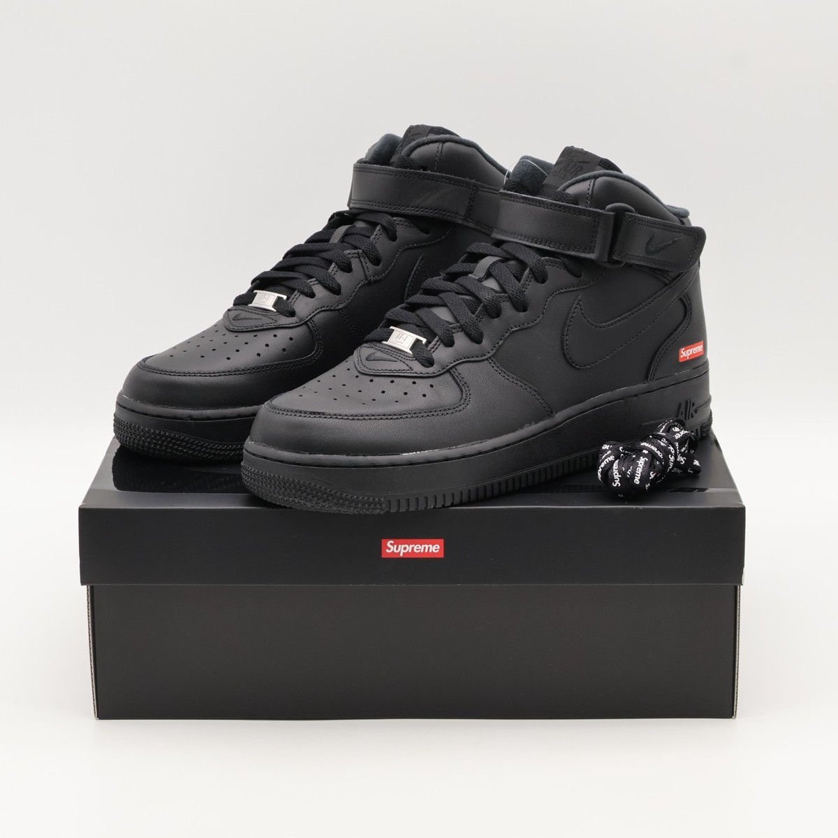 FZ8784-001 Supreme Nike Air Force 1 Mid Black FW24 (Men's) | eBay