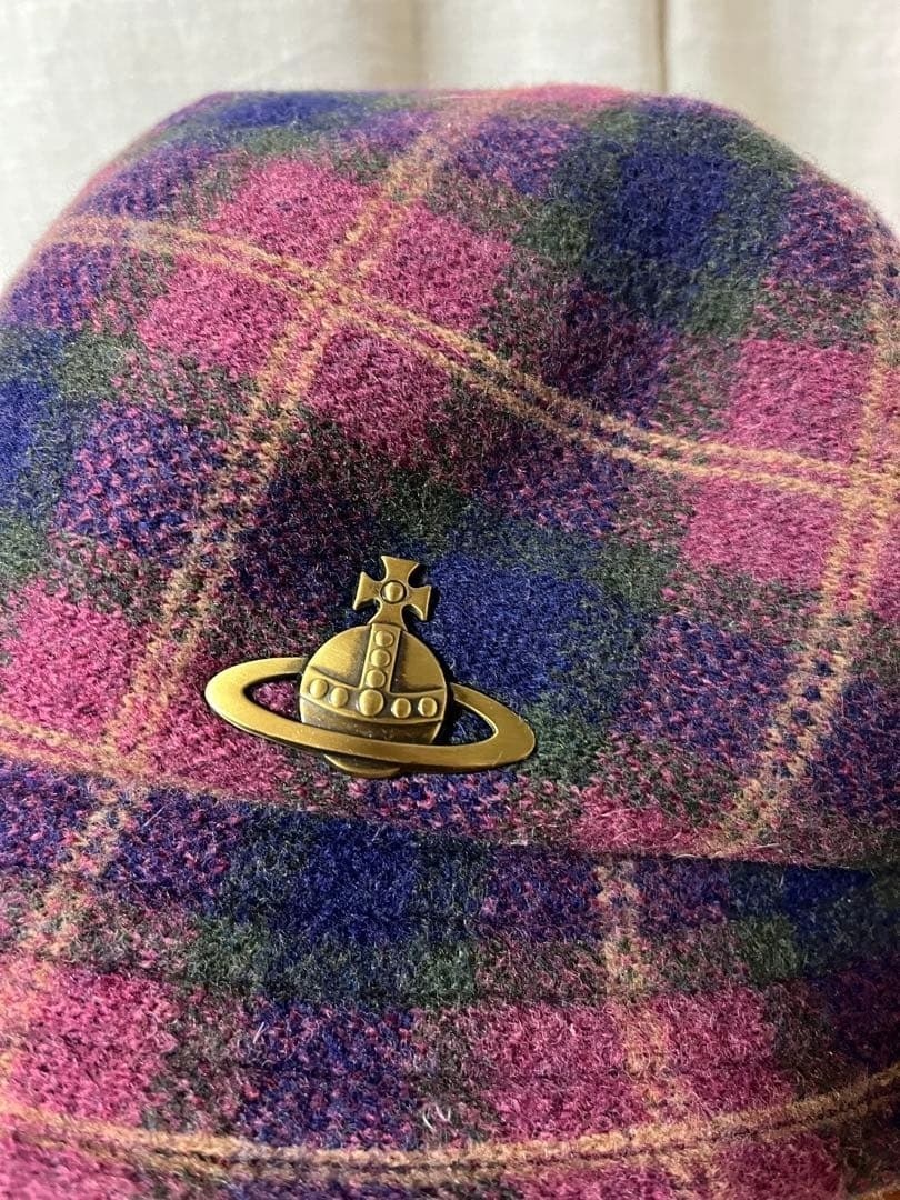 Vivienne Westwood Pink / Purple Beret Hunting Hat Casquette Orb