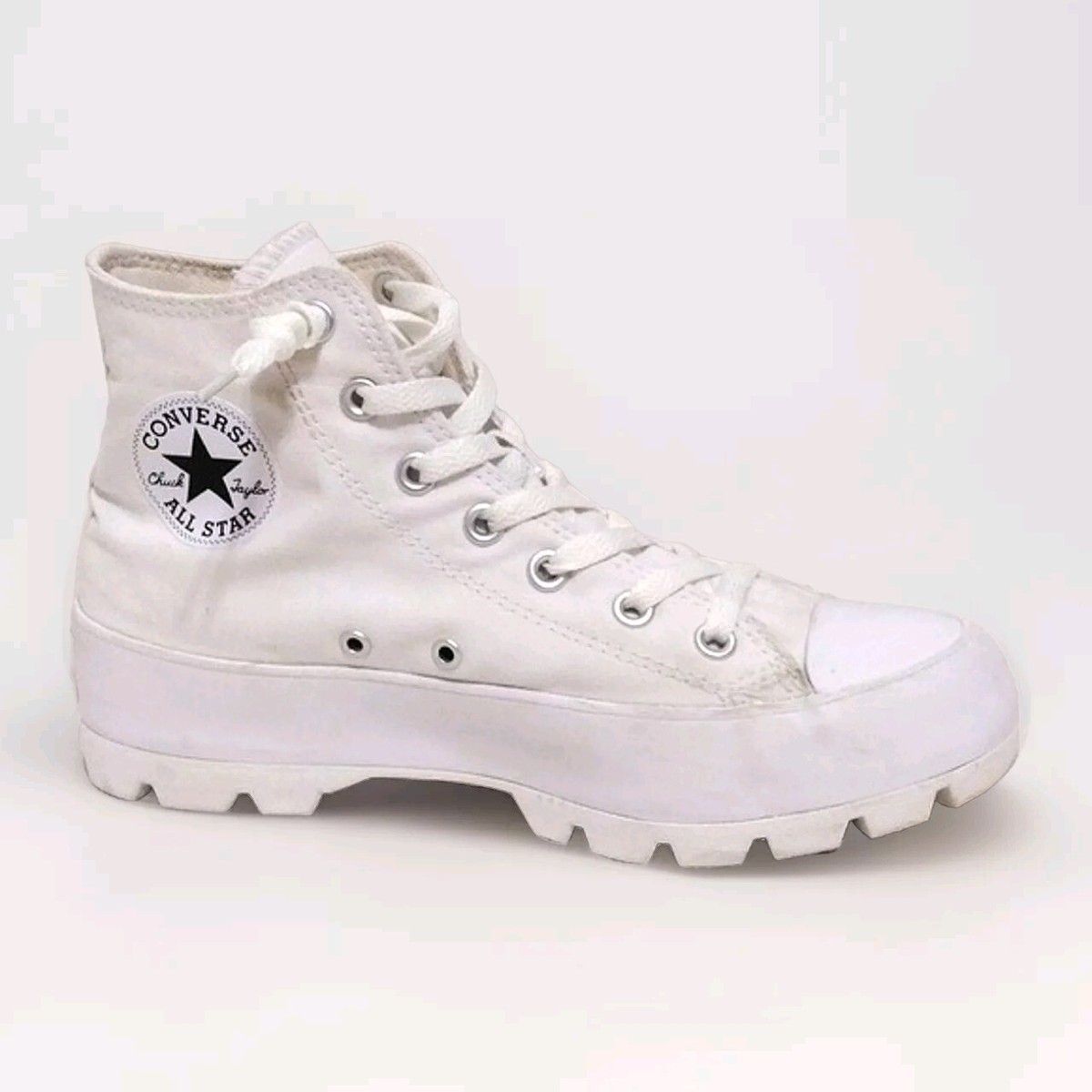 Converse Chuck Taylor All Star Lug Sole Platform Hi Cut White