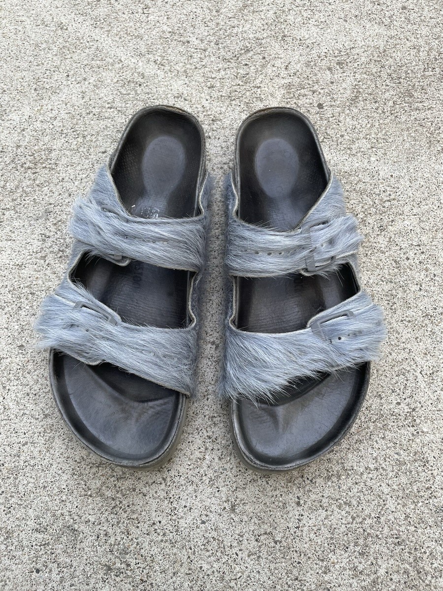 Rick Owens Birkenstocks Pony Hair Fur Arizona Sandals | eBay