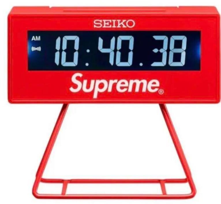Supreme × SEIKO Marathon Clock Red Digital QHL905RL with 2
