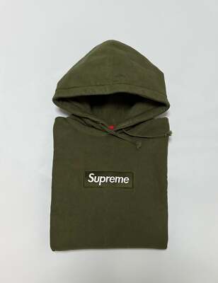 Supreme box logo hoodie Olive M | eBay