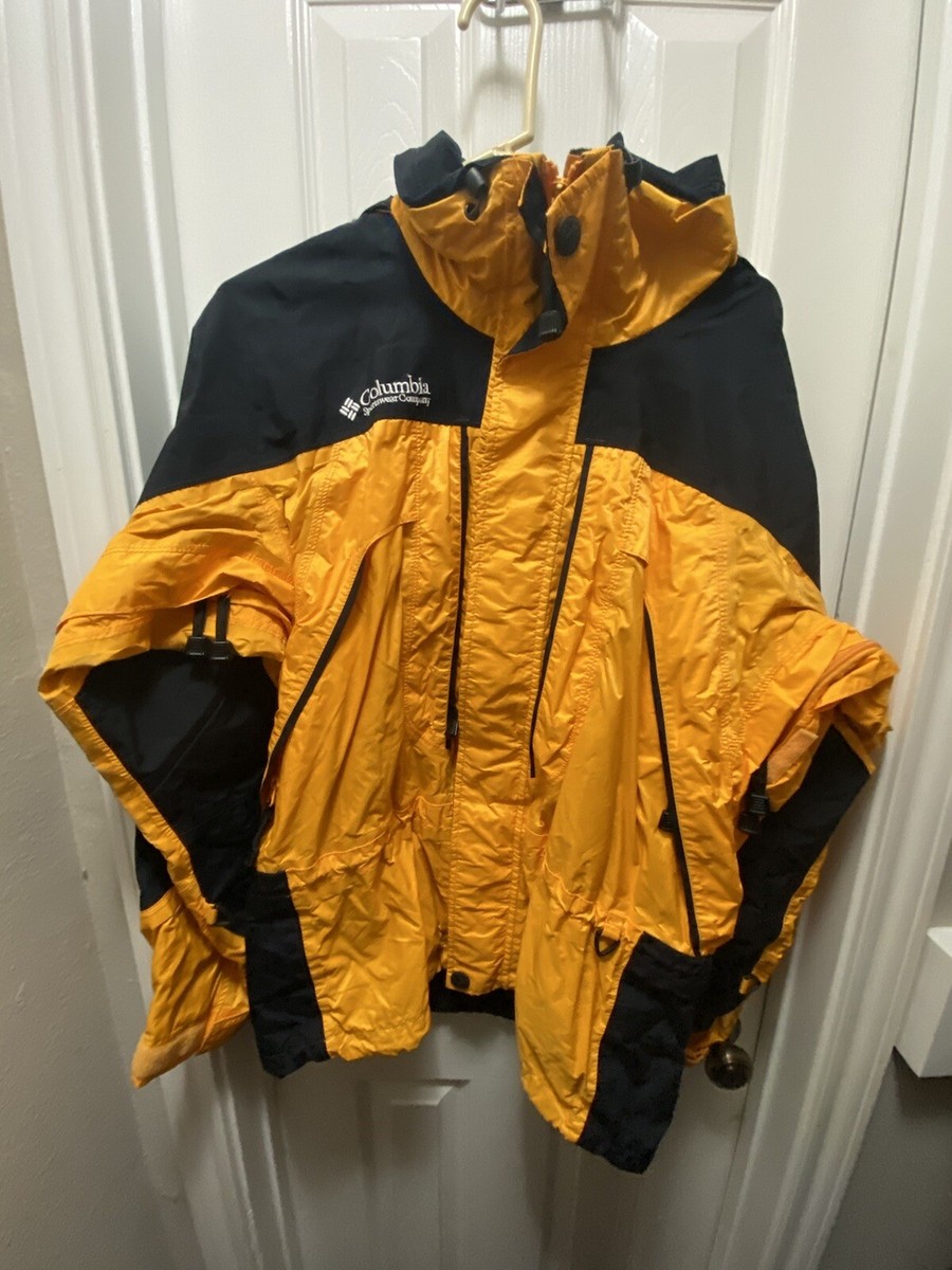 Columbia Orange/Black Jacket Titanium Omni Tech Size Medium Ski
