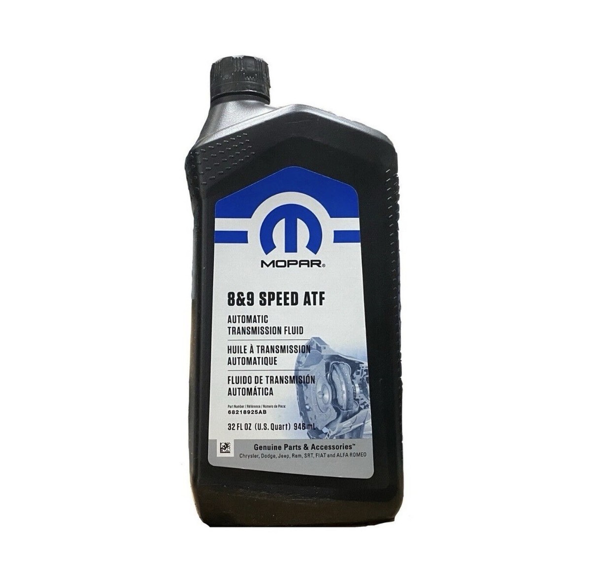 Mopar 8&9 Speed ATF fluid For 8/9 Speed Transmissions 68218925AB