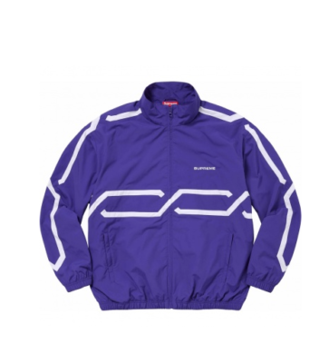 Supreme Inset Link Track Jacket Purple White Size Medium Supplex