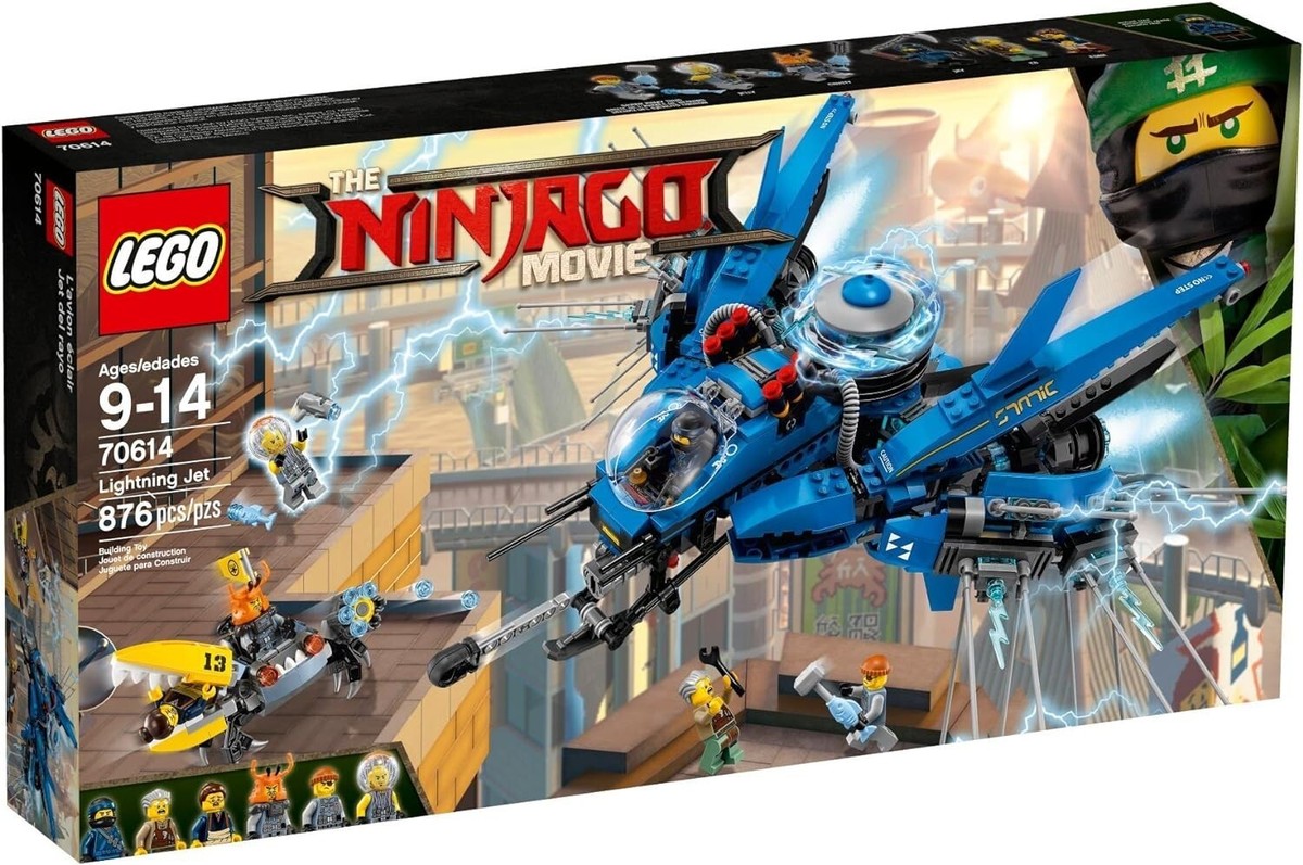 Lego 70614 NinjaGo Movie Jay's Lightning Jet Anime 876 Pieces New