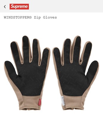 Supreme WINDSTOPPER Zip Gloves Taupe Size M | eBay