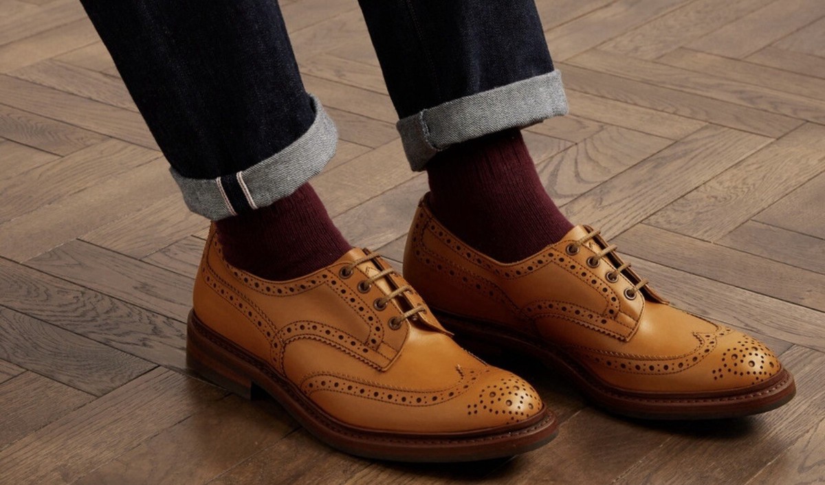 MADE IN UK - TRICKERS - 9.5 US (8.5 UK) BOURTON ACORN ANTIQUE | eBay