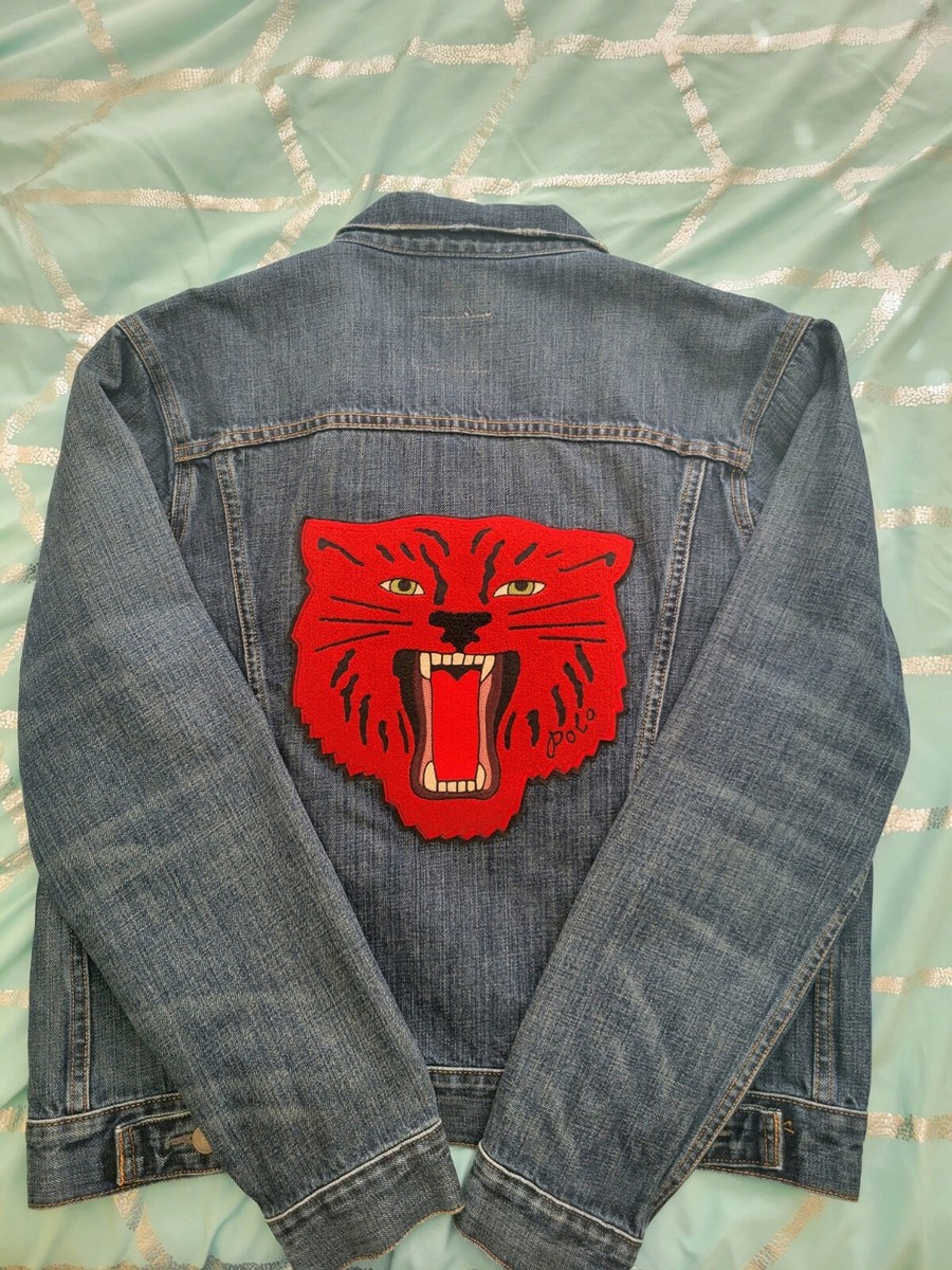 Polo Ralph Lauren Red Tiger 1967 Varsity Champs Denim Trucker Jean