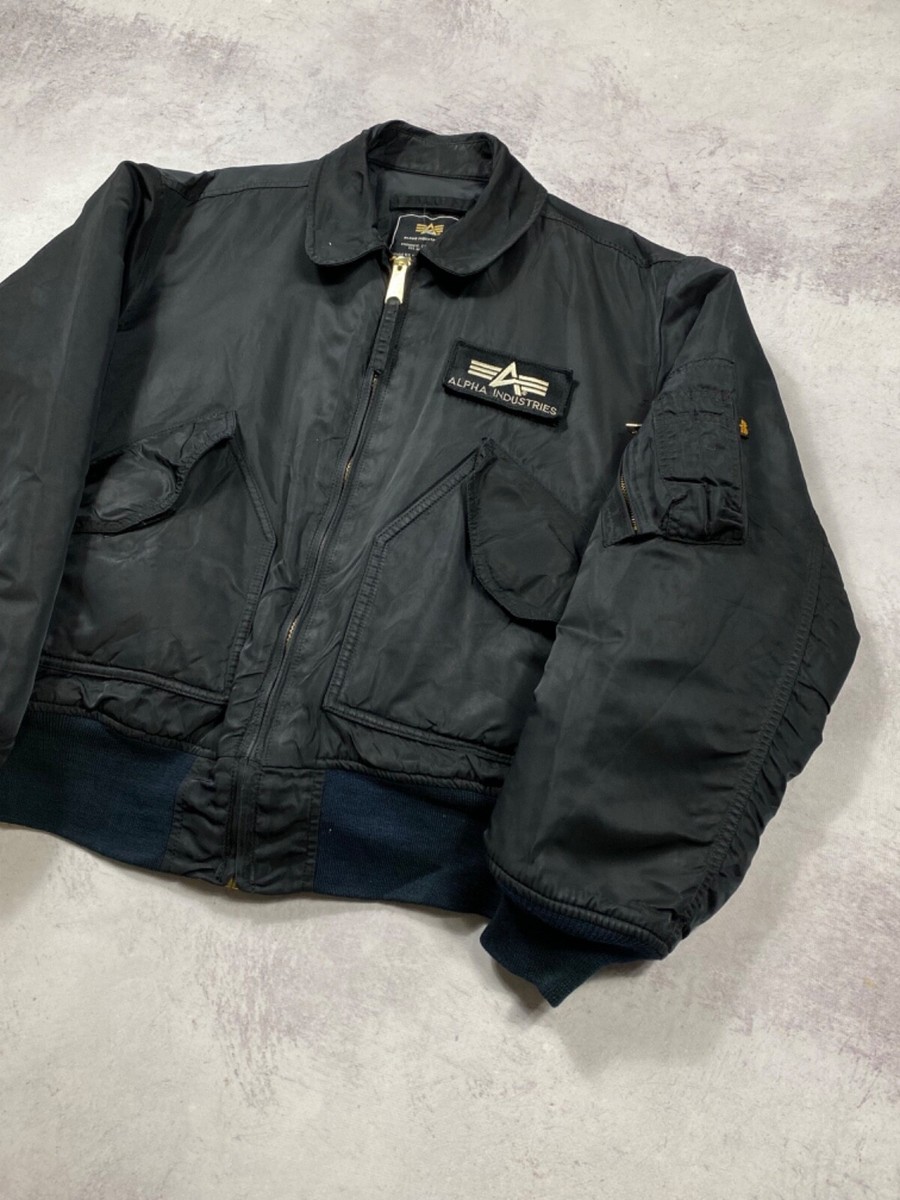 Vintage Alpha Industries CWU 45 Pilot Bomber Jacket Size L | eBay