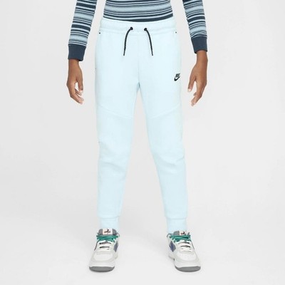 NEW $90 NIKE TECH FLEECE PANTS JOGGERS BIG KIDS/BOYS GLACIER BLUE