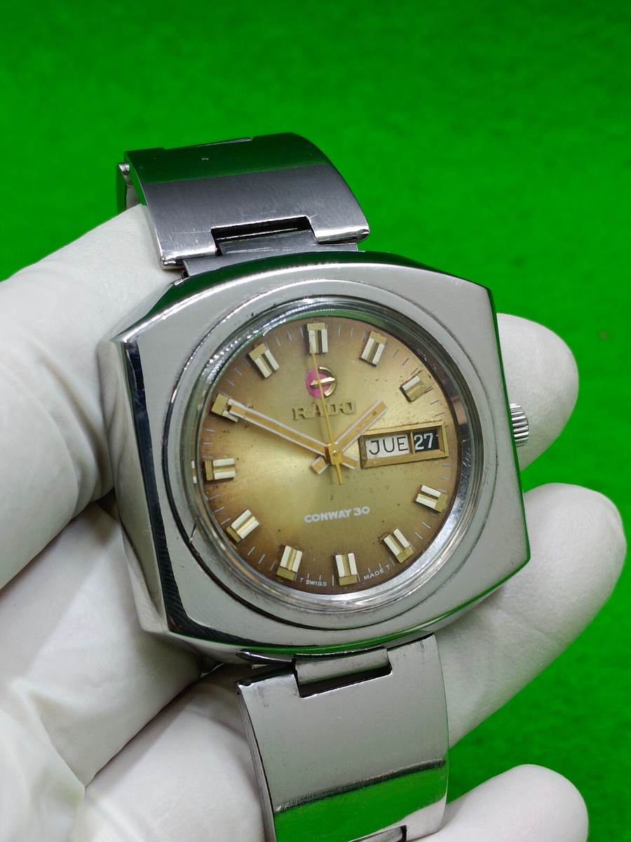 vintage RADO CONWAY 30 watch Automatic 25 Jewels Day / Date