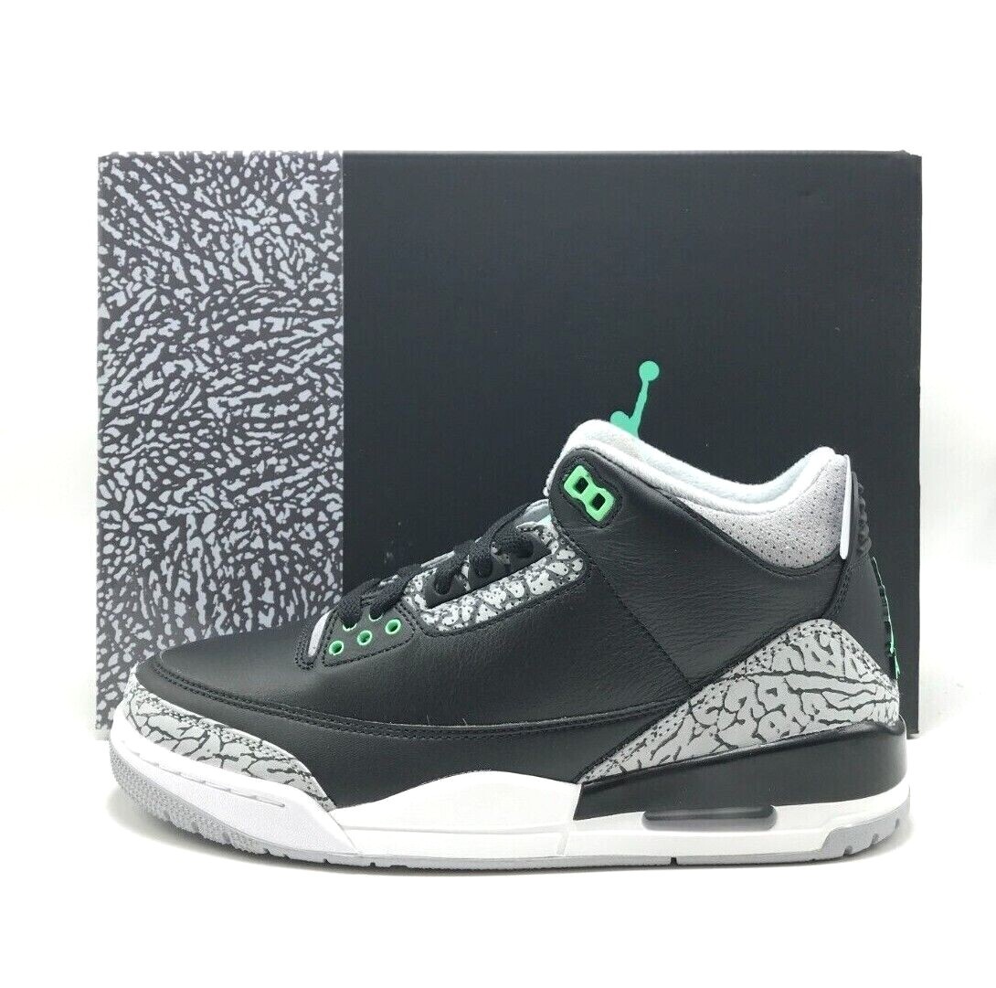 Size 9.5 - Air Jordan 3 Retro Green Glow for sale online | eBay
