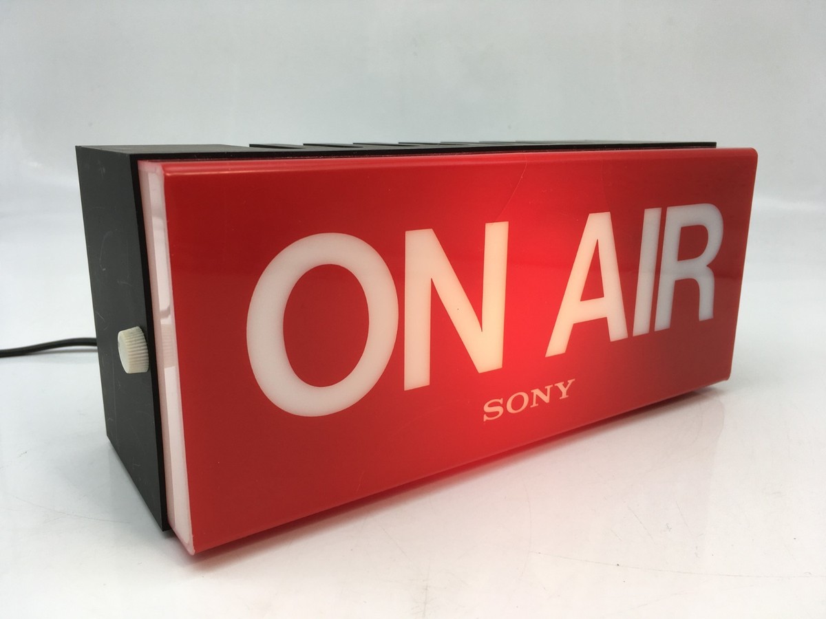 SONY Vintage Electric Store Sign Promotional Display ON AIR RED
