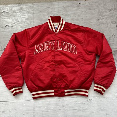 Vintage 80s Starter NCAA University Of Maryland Terrapins Satin