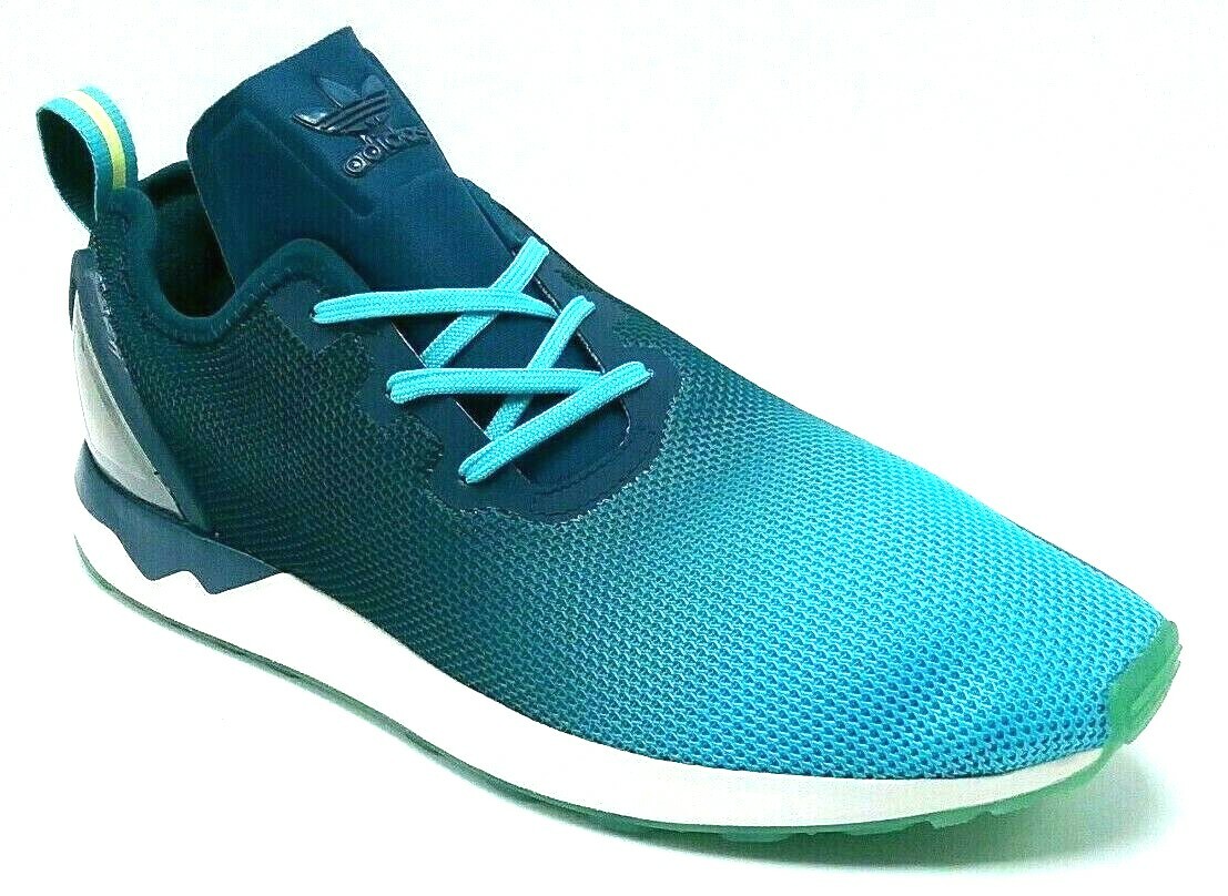 Size 11 - Adidas ZX Flux ADV Asymmetrical Blue Glow for sale