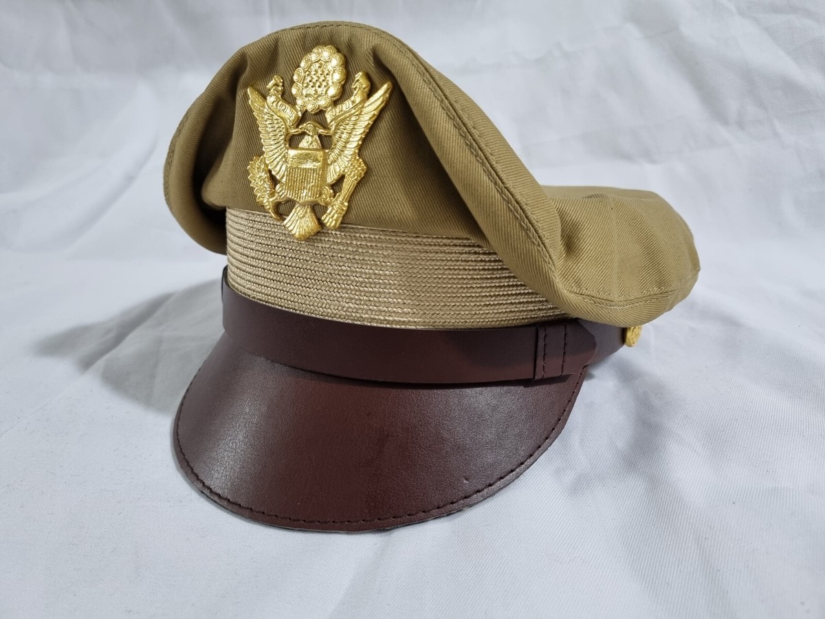 WW2 US Army Aircorps Military Airforce Officers Khaki Crusher