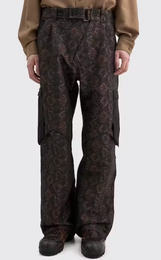 Kiko Kostadinov 00092020 Bindra Cargo Snakeskin Trouser size IT 46