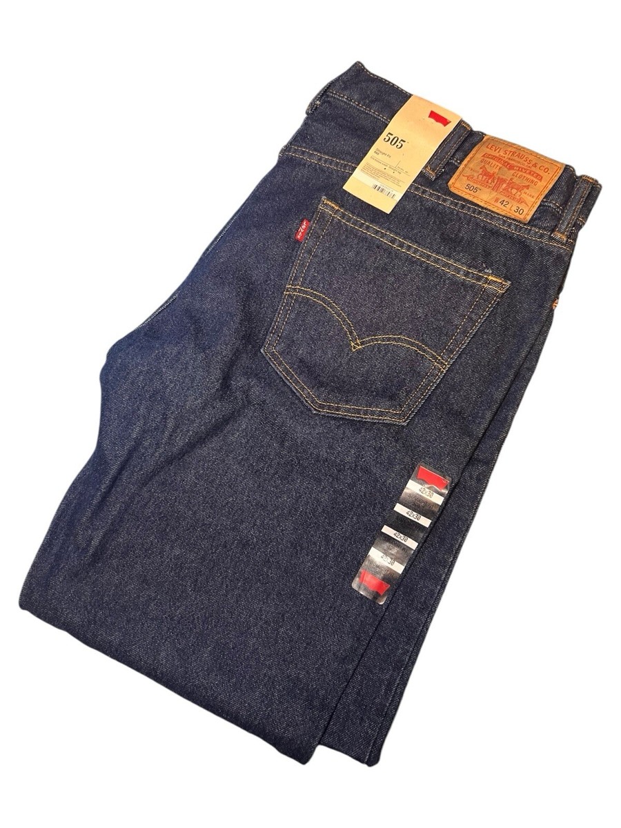New Vintage Levis 505 Mens Jeans 42 x 30 Rigid Denim Regular
