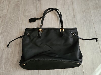 💥PRADA Tessuto nylon and leather tote bag | eBay