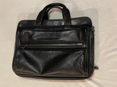 Tumi 2way Briefcase Travel Business Laptop Bag Leather Black