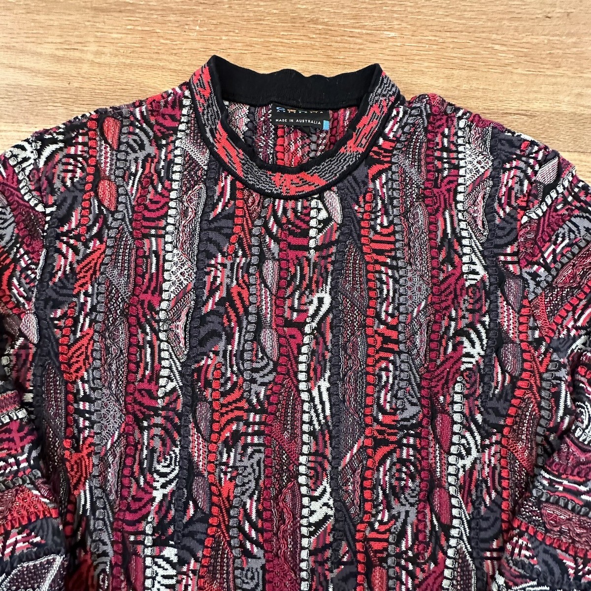 Vintage Authentic 90s Coogi 3D Knit Sweater Australia Sz M Red | eBay